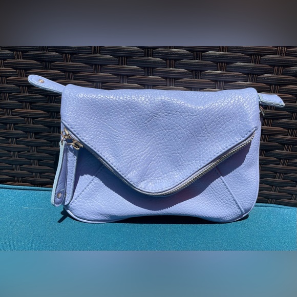 Vegan Leather Lilac Multi Pocket Clutch Purse - Picture 1 of 13